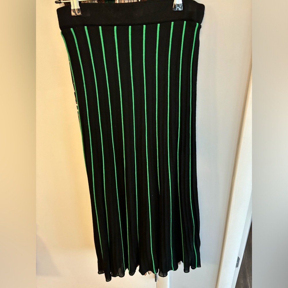 Zara maxi skirt size small. Black with green stripes